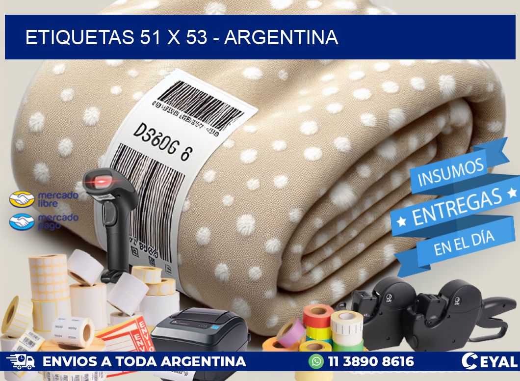 ETIQUETAS 51 x 53 - ARGENTINA