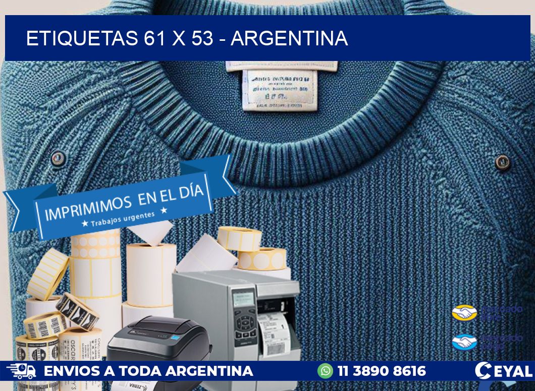 ETIQUETAS 61 x 53 - ARGENTINA