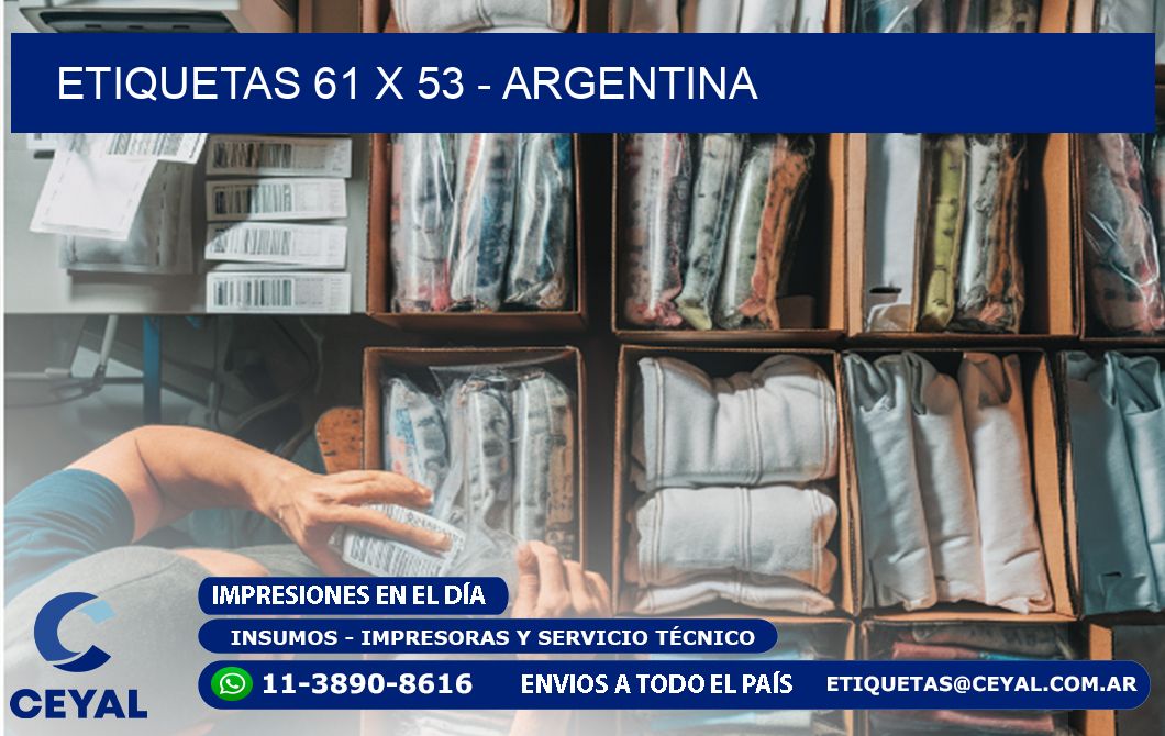 ETIQUETAS 61 x 53 - ARGENTINA