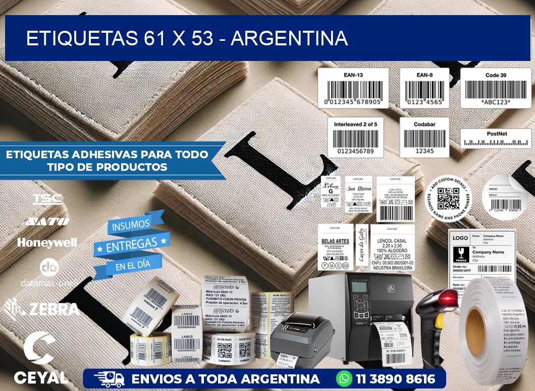 ETIQUETAS 61 x 53 - ARGENTINA