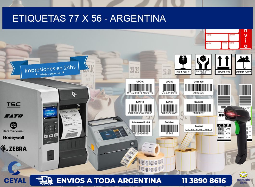 ETIQUETAS 77 x 56 - ARGENTINA