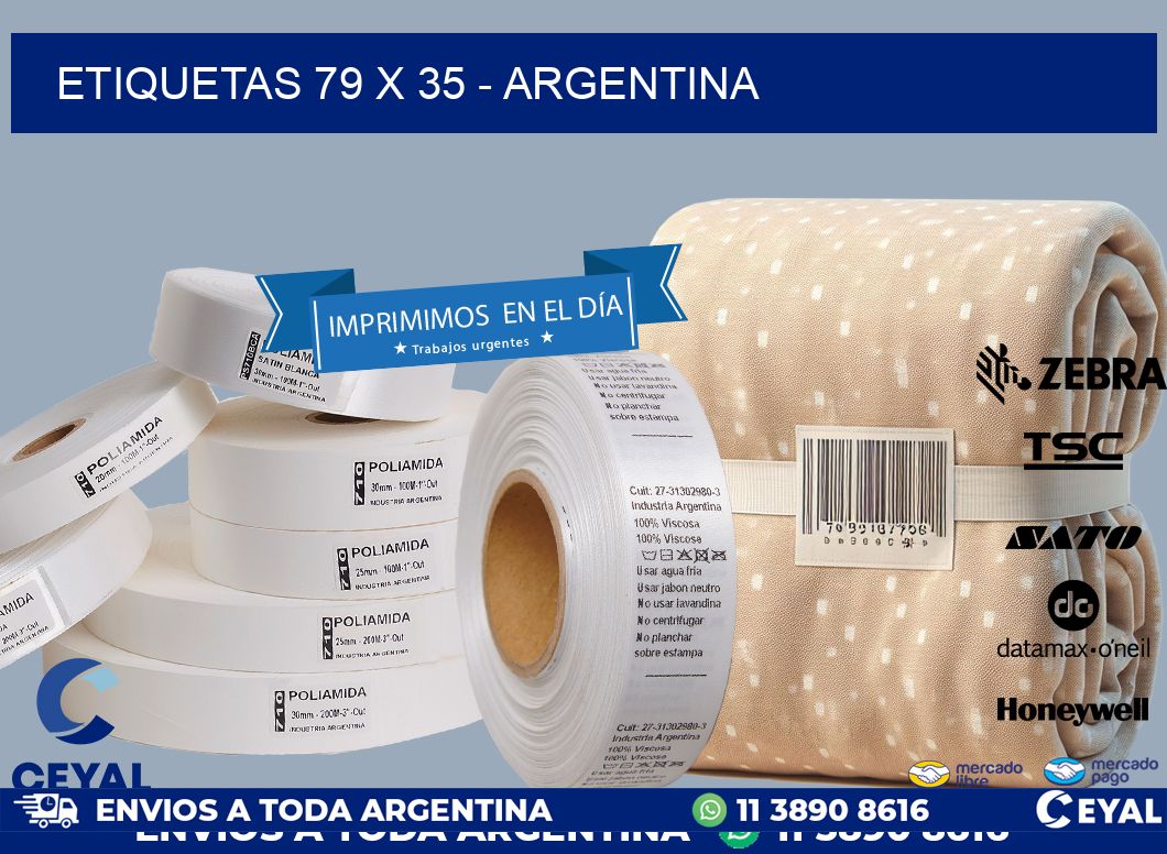 ETIQUETAS 79 x 35 - ARGENTINA