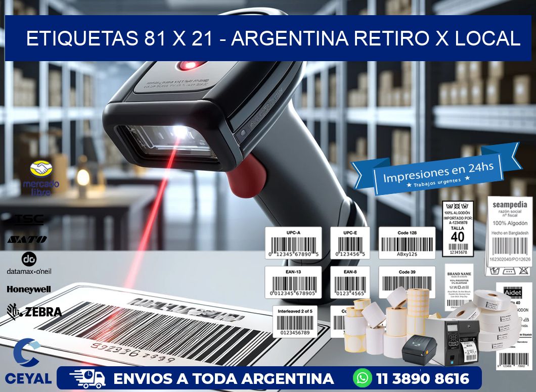 ETIQUETAS 81 x 21 – ARGENTINA RETIRO X LOCAL