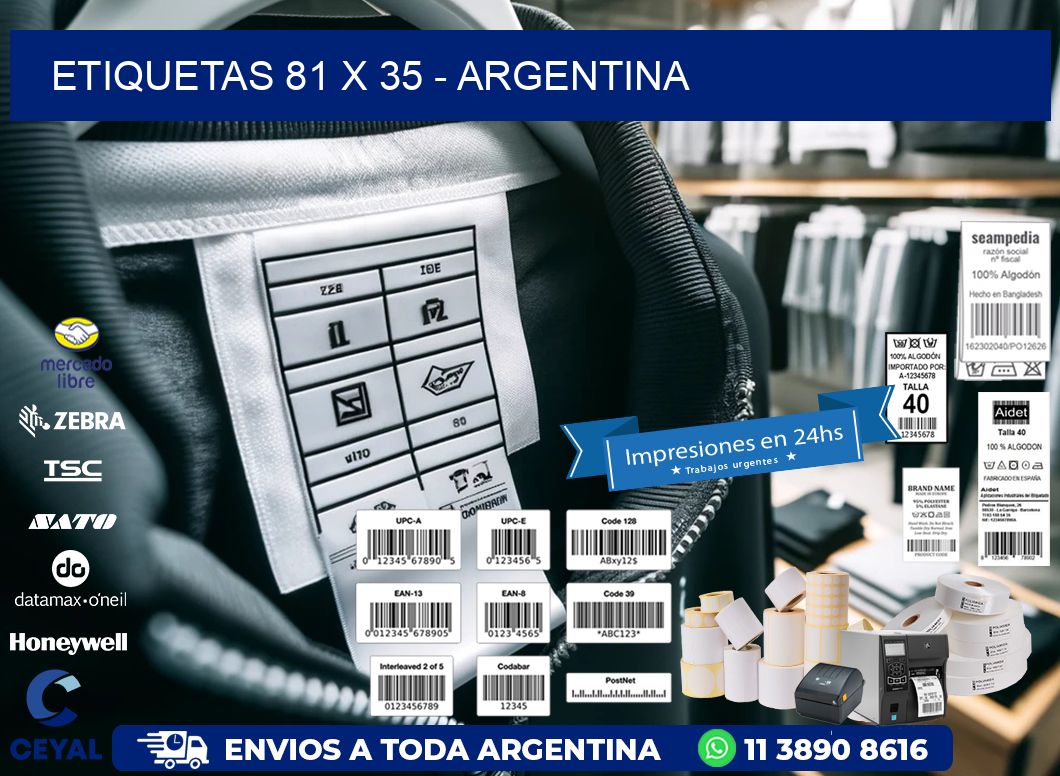 ETIQUETAS 81 x 35 - ARGENTINA