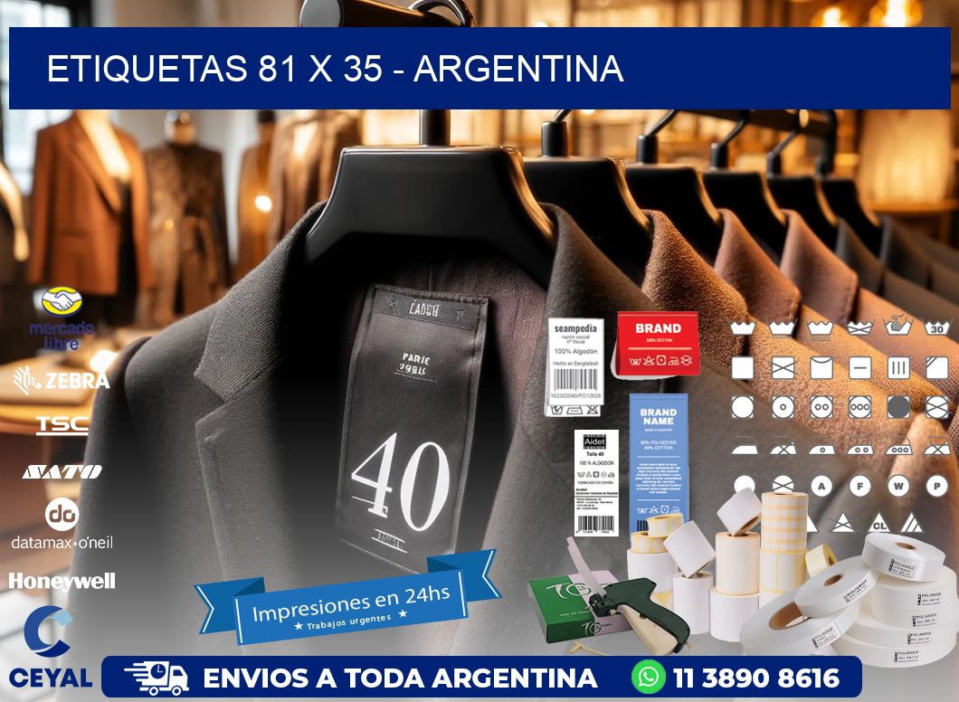 ETIQUETAS 81 x 35 - ARGENTINA