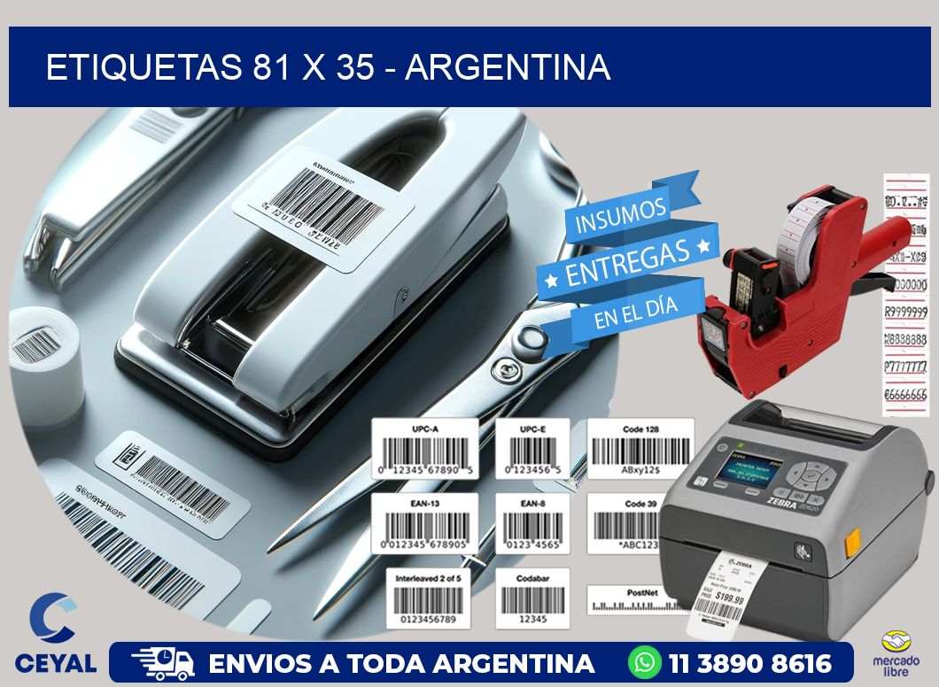 ETIQUETAS 81 x 35 - ARGENTINA