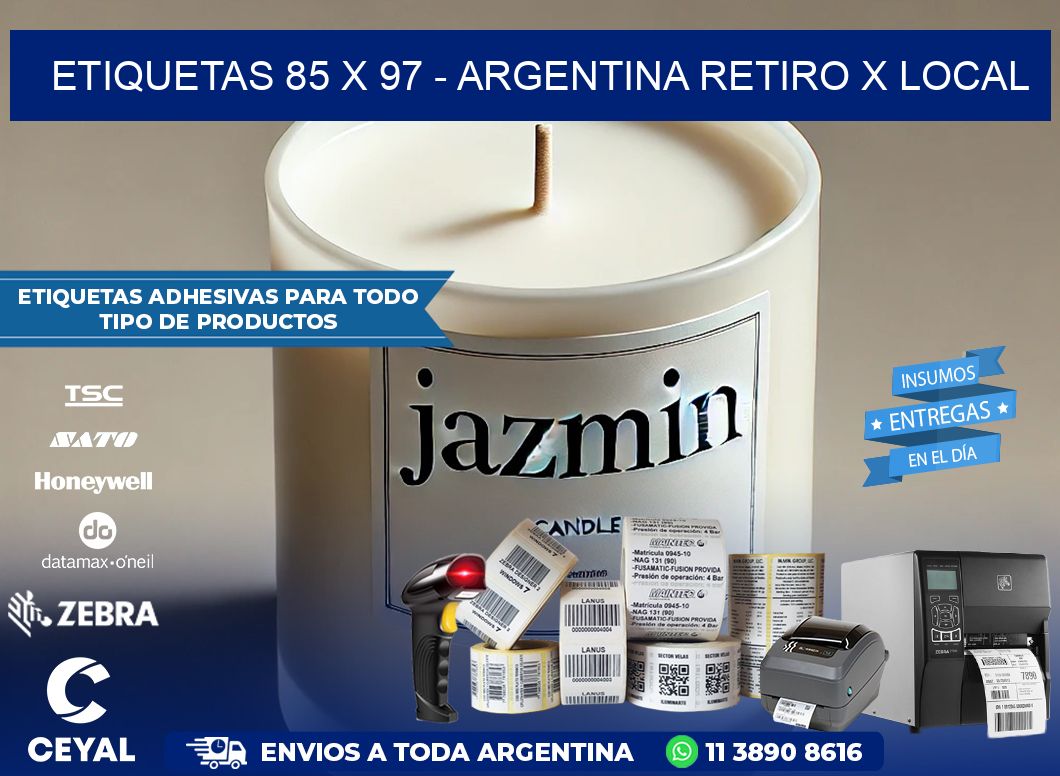 ETIQUETAS 85 x 97 – ARGENTINA RETIRO X LOCAL