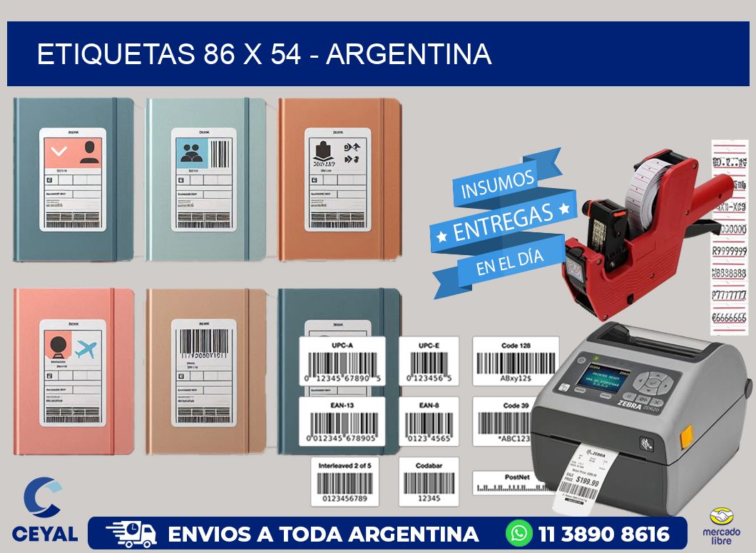 ETIQUETAS 86 x 54 - ARGENTINA