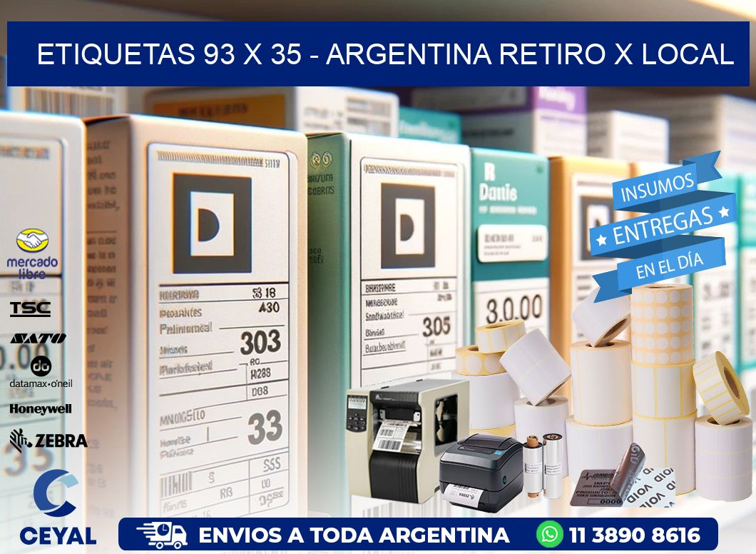 ETIQUETAS 93 x 35 – ARGENTINA RETIRO X LOCAL