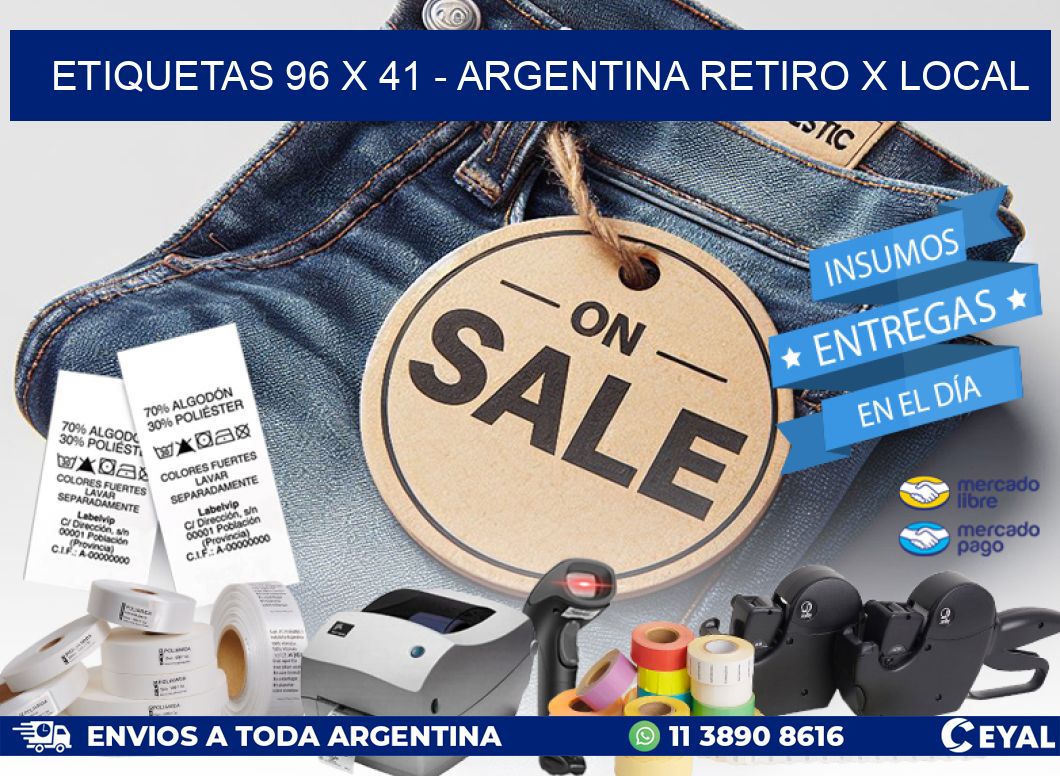 ETIQUETAS 96 x 41 – ARGENTINA RETIRO X LOCAL