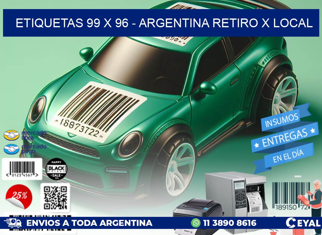 ETIQUETAS 99 x 96 - ARGENTINA RETIRO X LOCAL