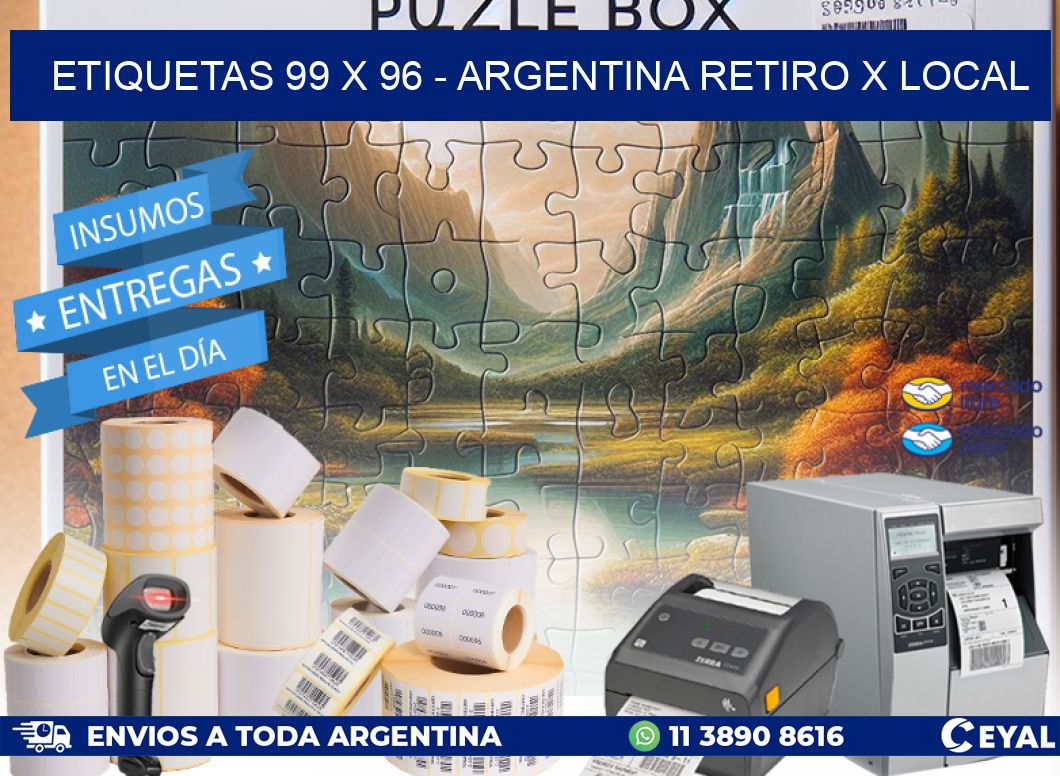 ETIQUETAS 99 x 96 - ARGENTINA RETIRO X LOCAL