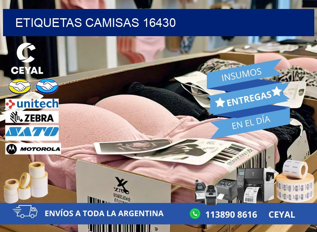 ETIQUETAS CAMISAS 16430