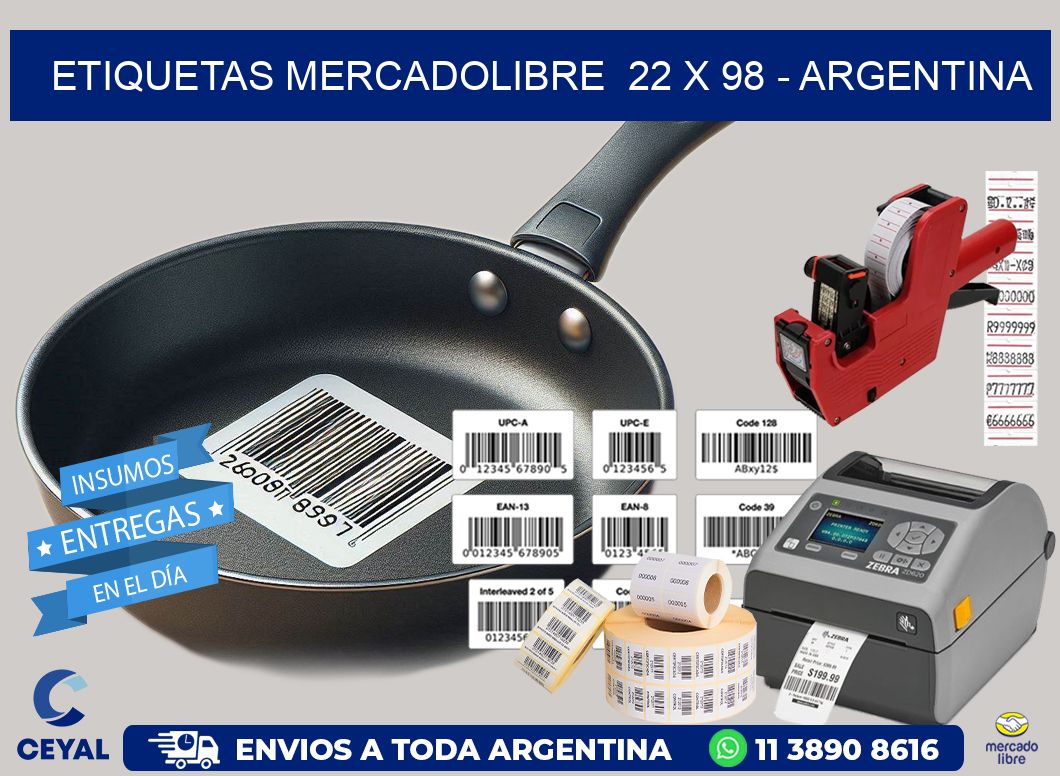 ETIQUETAS MERCADOLIBRE  22 x 98 – ARGENTINA