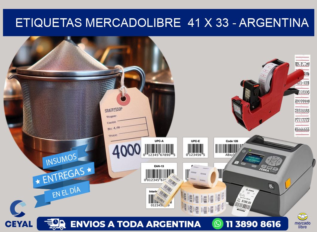 ETIQUETAS MERCADOLIBRE  41 x 33 – ARGENTINA