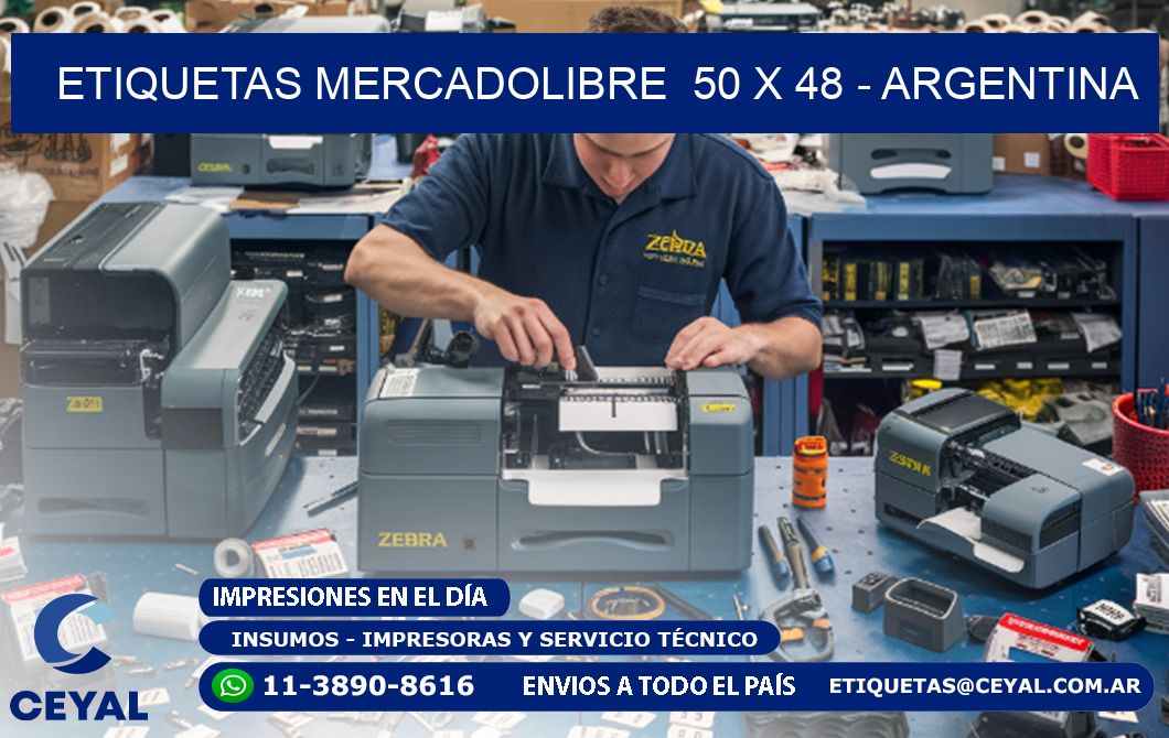 ETIQUETAS MERCADOLIBRE  50 x 48 - ARGENTINA