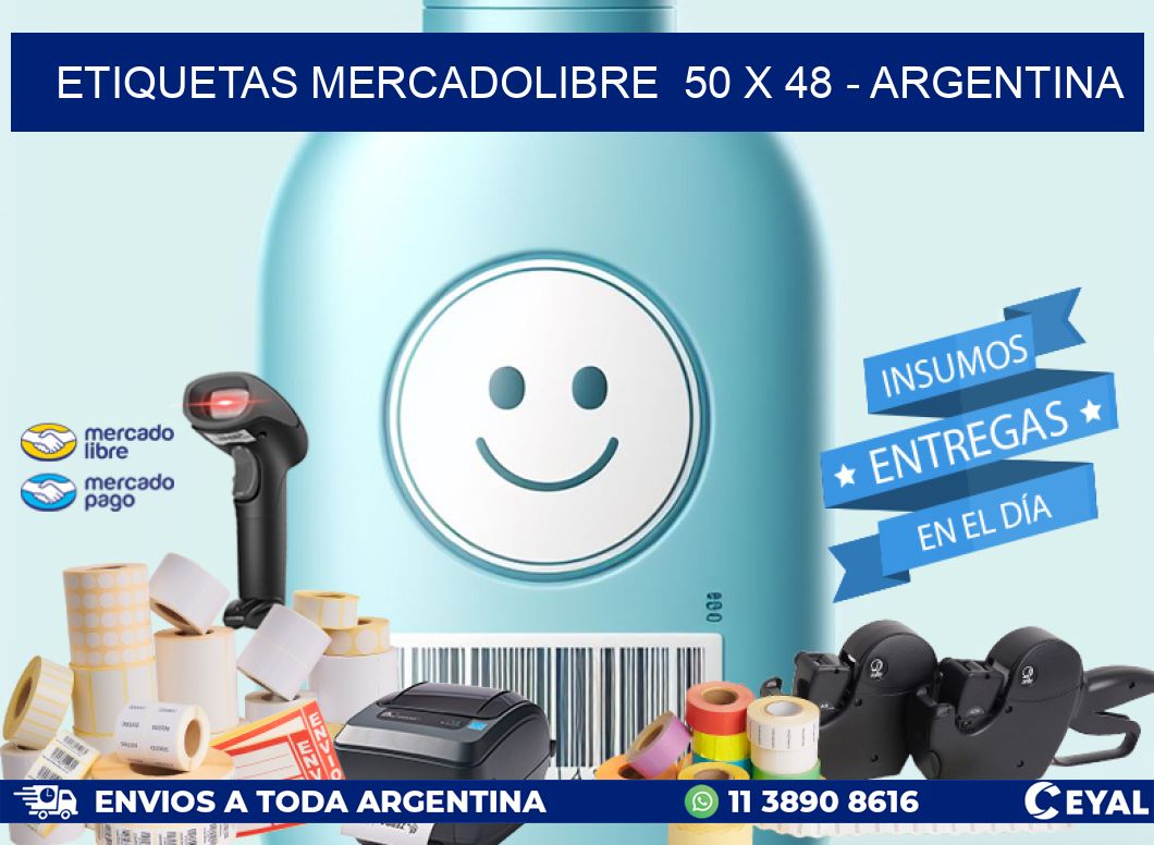 ETIQUETAS MERCADOLIBRE  50 x 48 - ARGENTINA