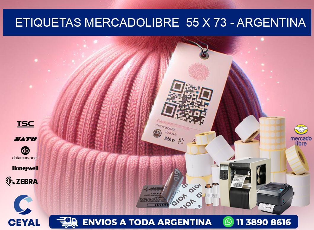 ETIQUETAS MERCADOLIBRE  55 x 73 - ARGENTINA