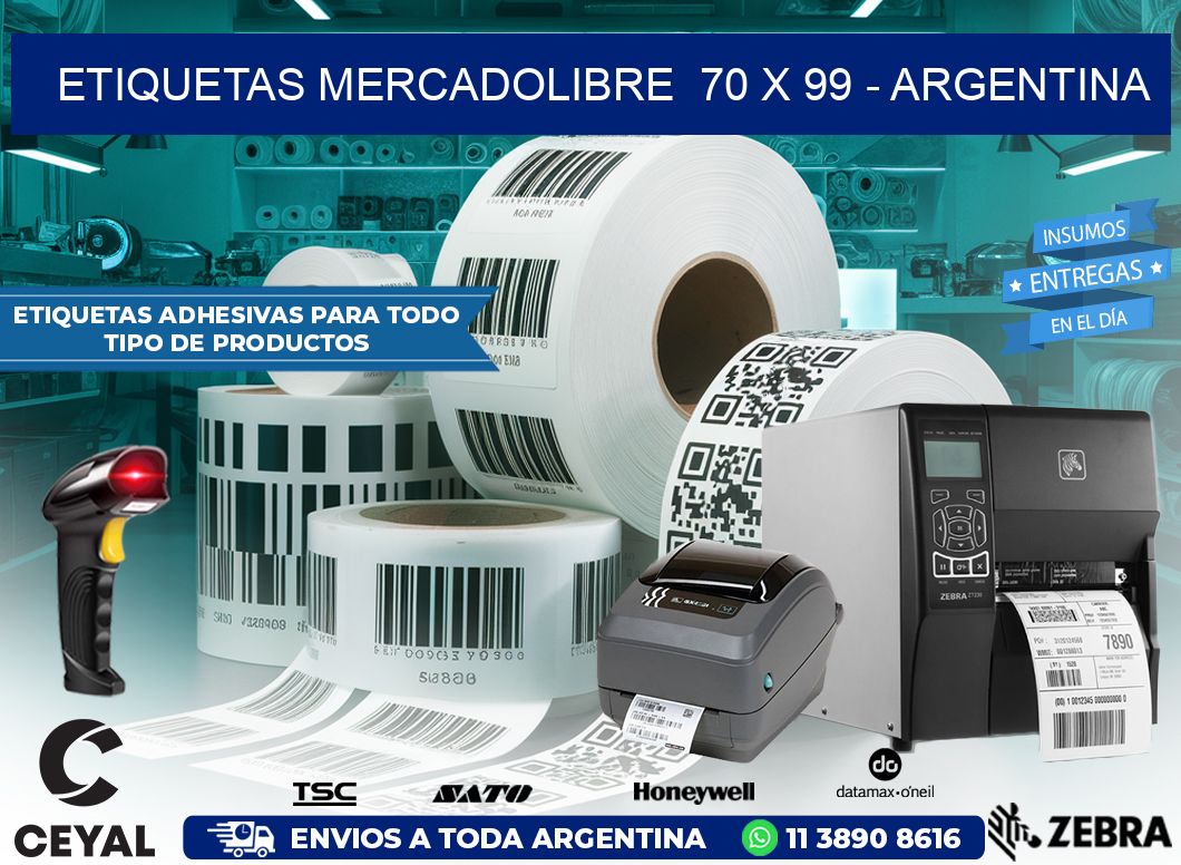 ETIQUETAS MERCADOLIBRE  70 x 99 – ARGENTINA