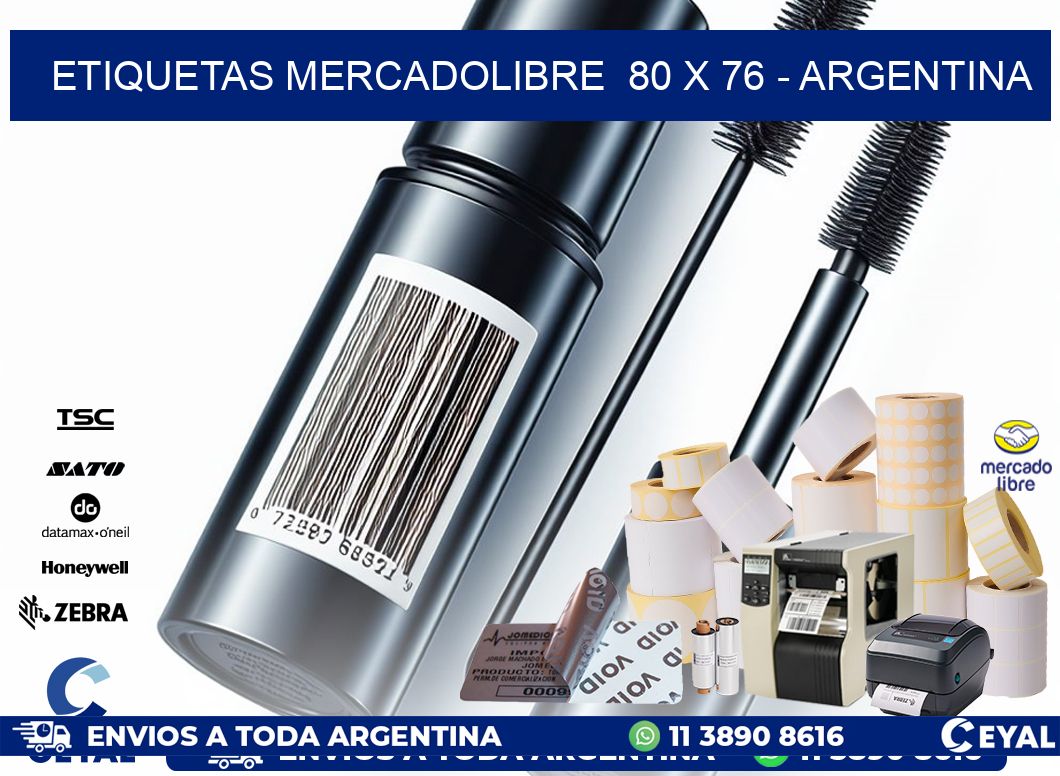 ETIQUETAS MERCADOLIBRE  80 x 76 – ARGENTINA