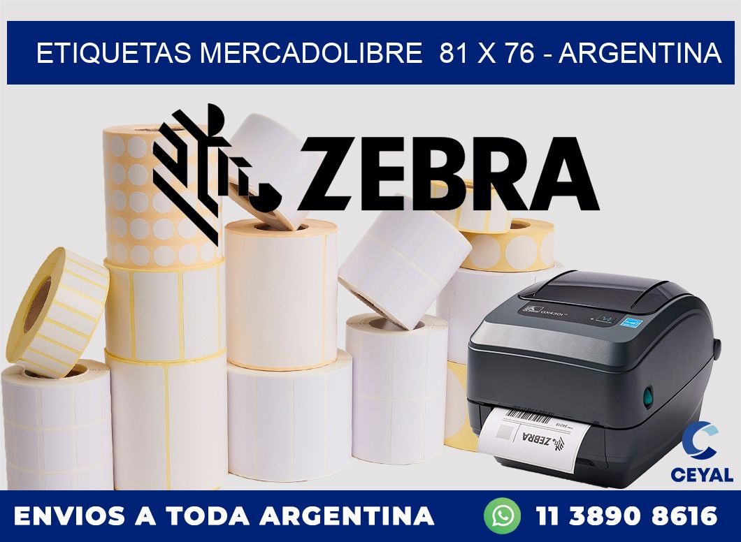 ETIQUETAS MERCADOLIBRE  81 x 76 – ARGENTINA