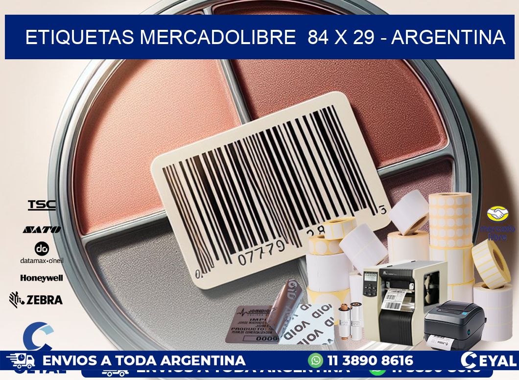 ETIQUETAS MERCADOLIBRE  84 x 29 – ARGENTINA