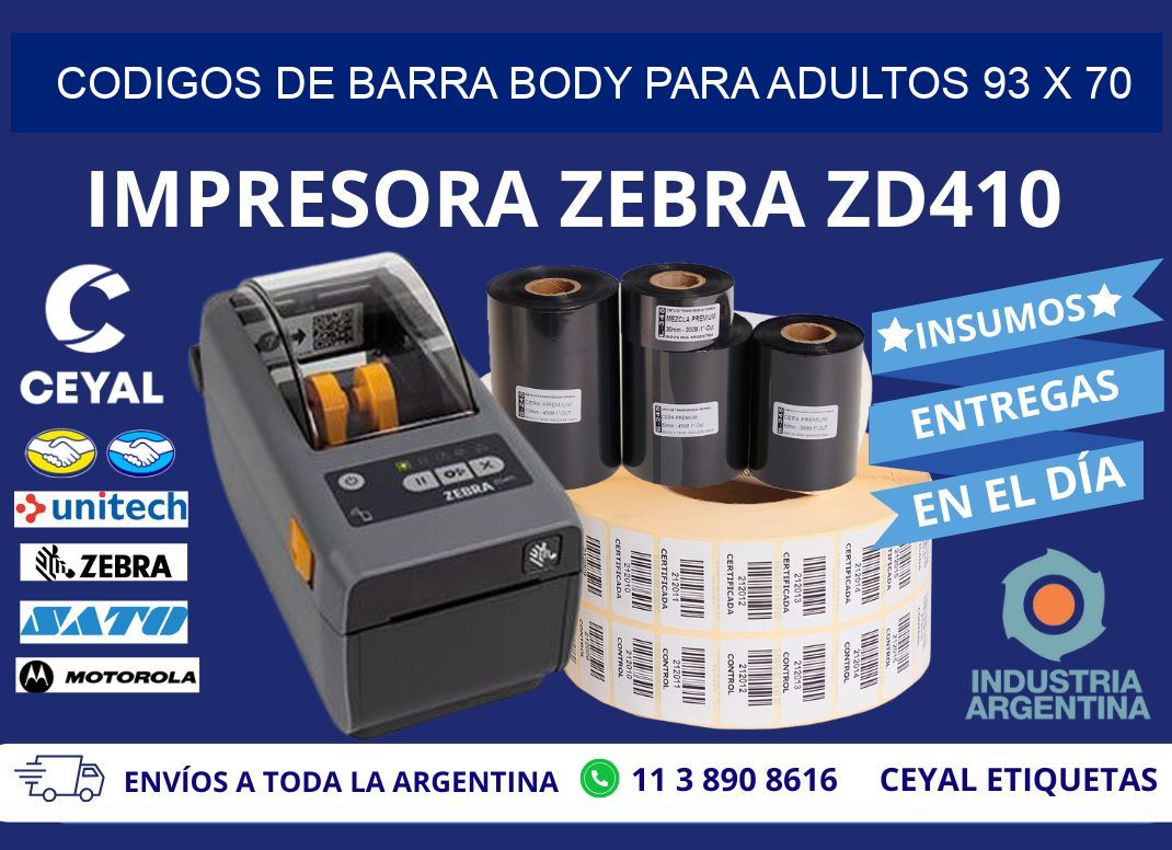 CODIGOS DE BARRA BODY PARA ADULTOS 93 x 70