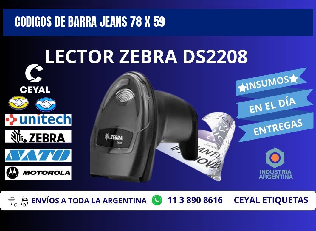 CODIGOS DE BARRA JEANS 78 x 59