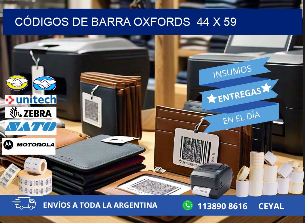 CÓDIGOS DE BARRA OXFORDS  44 x 59