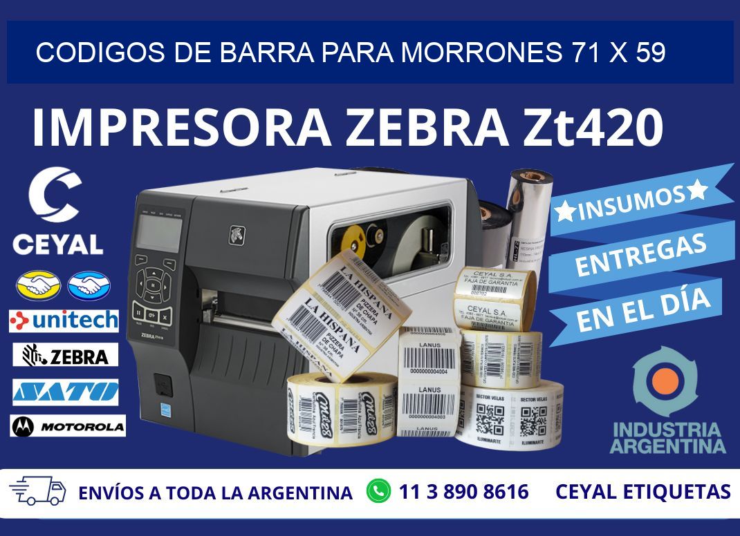 CODIGOS DE BARRA PARA MORRONES 71 x 59