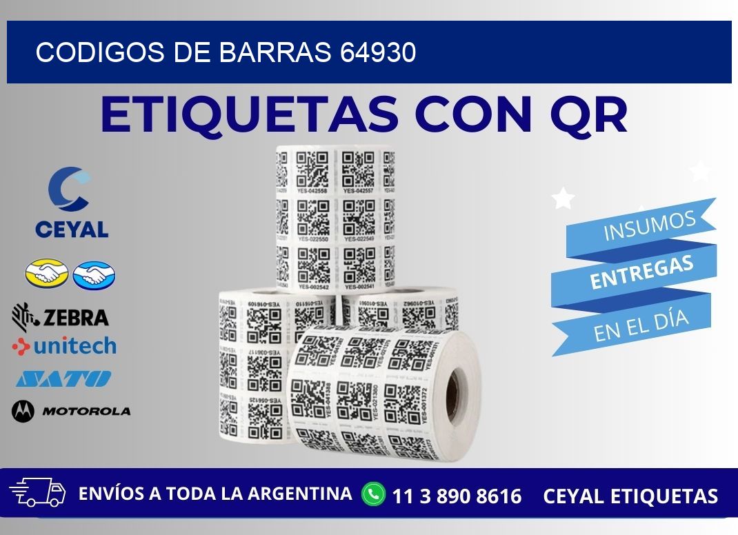 CODIGOS DE BARRAS 64930