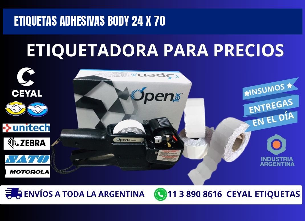 ETIQUETAS ADHESIVAS BODY 24 x 70