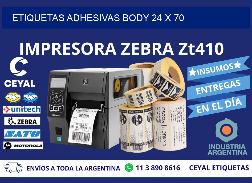 ETIQUETAS ADHESIVAS BODY 24 x 70