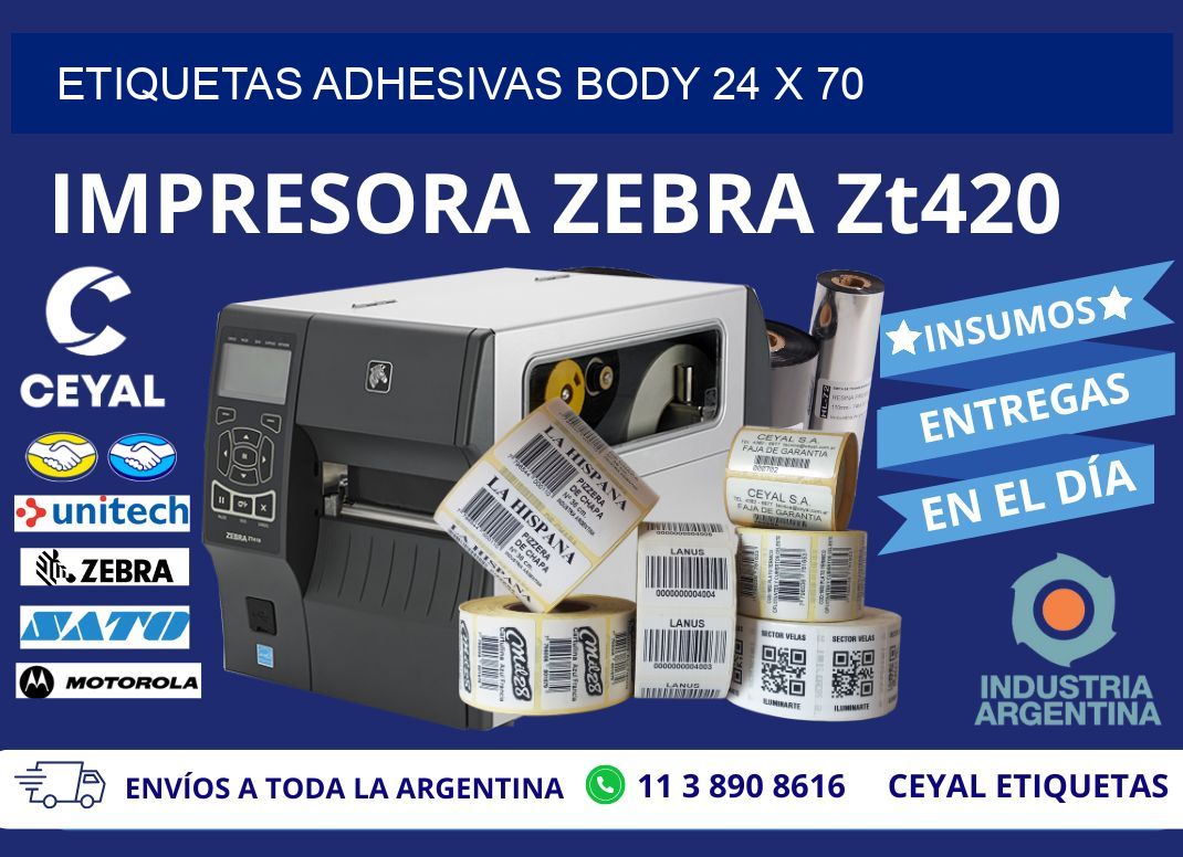 ETIQUETAS ADHESIVAS BODY 24 x 70