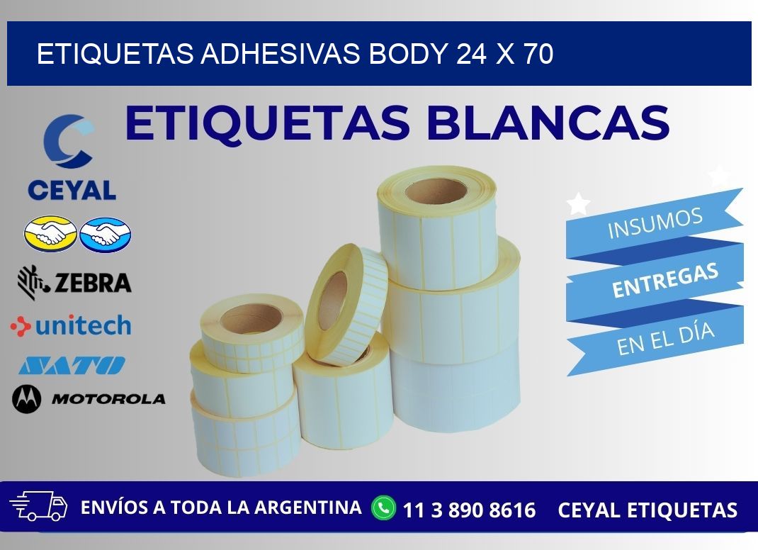 ETIQUETAS ADHESIVAS BODY 24 x 70