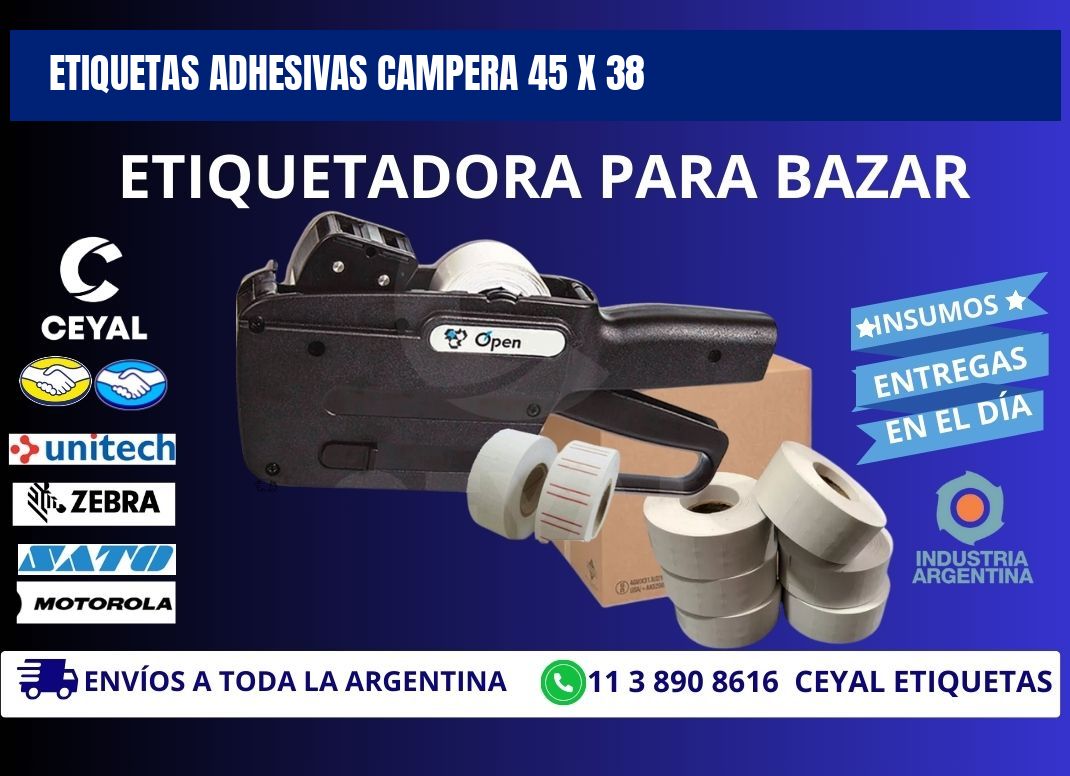 ETIQUETAS ADHESIVAS CAMPERA 45 x 38