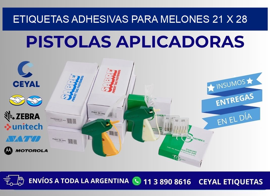 ETIQUETAS ADHESIVAS PARA MELONES 21 x 28