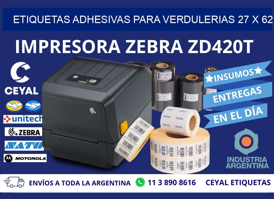 ETIQUETAS ADHESIVAS PARA VERDULERIAS 27 x 62