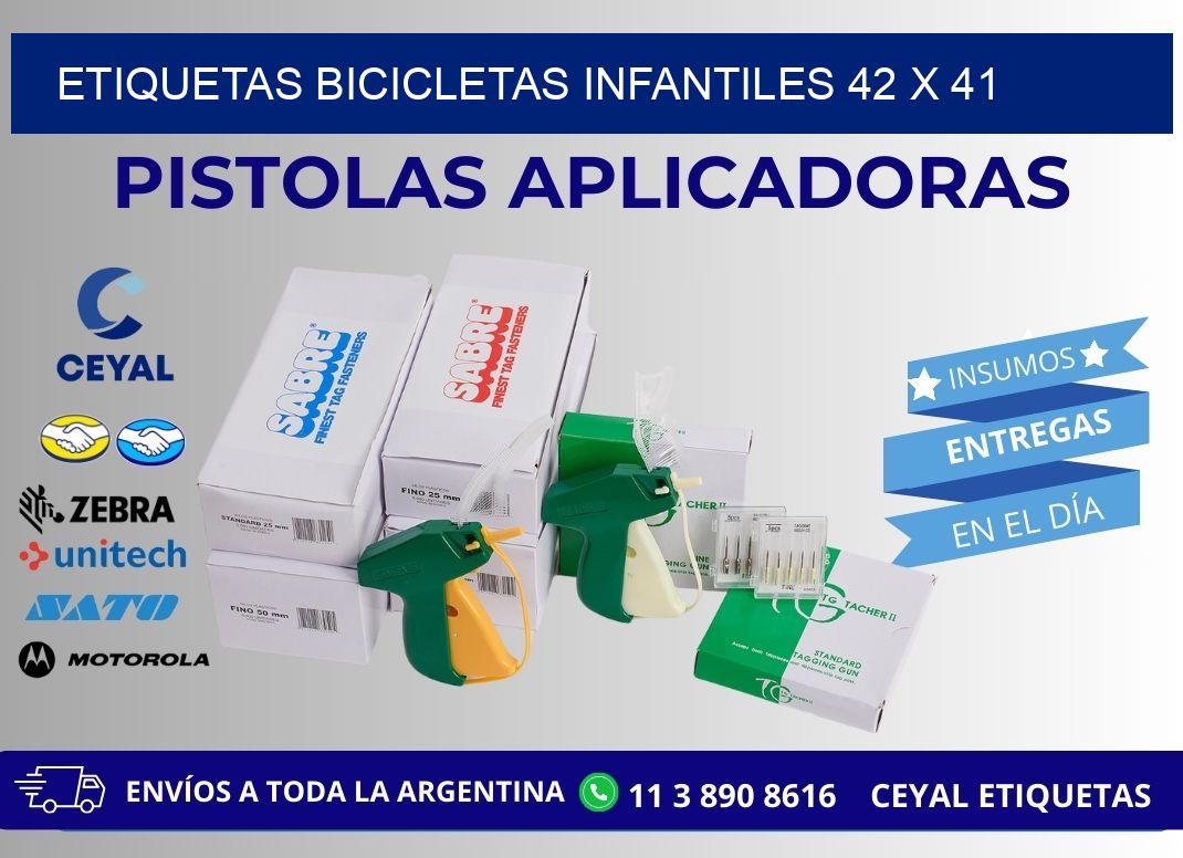 ETIQUETAS BICICLETAS INFANTILES 42 x 41