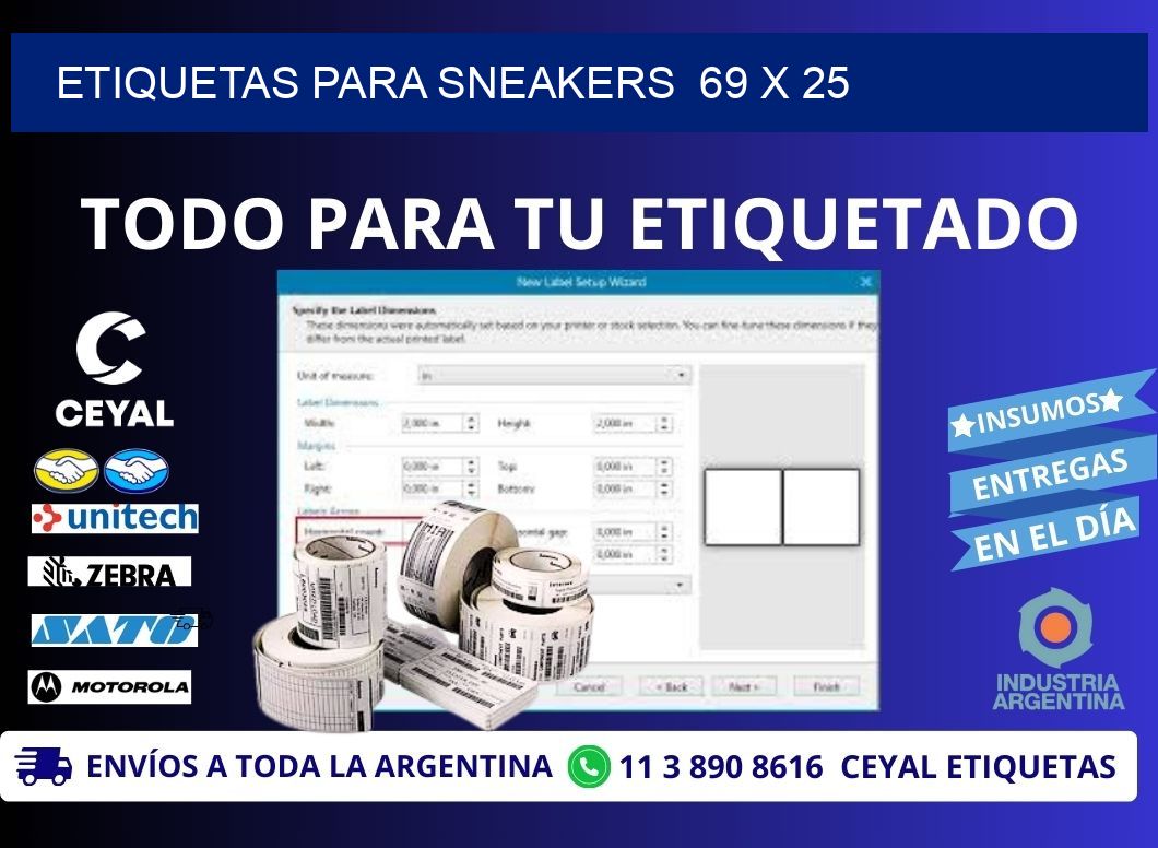 ETIQUETAS PARA SNEAKERS  69 x 25