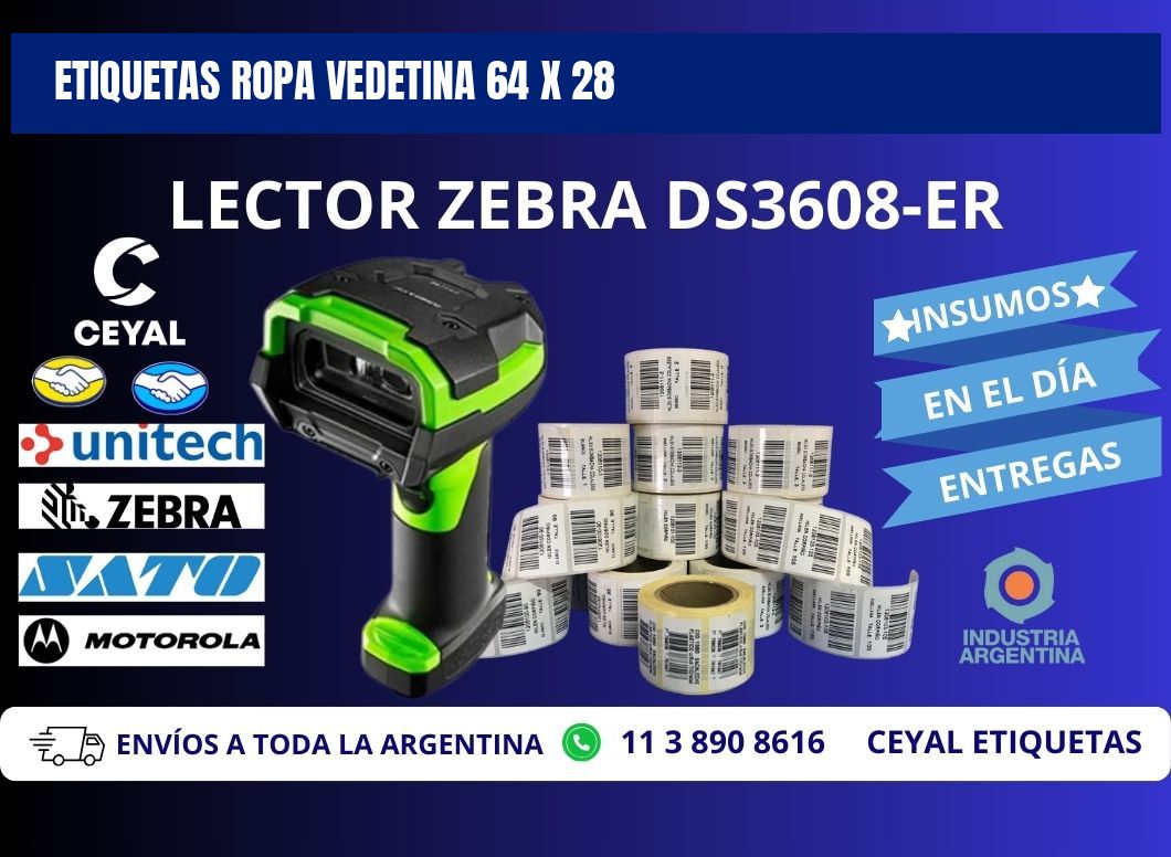 ETIQUETAS ROPA VEDETINA 64 x 28