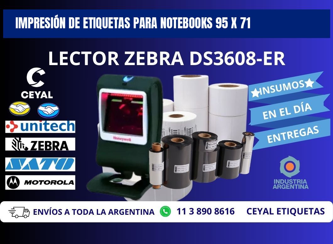 IMPRESIÓN DE ETIQUETAS PARA NOTEBOOKS 95 x 71