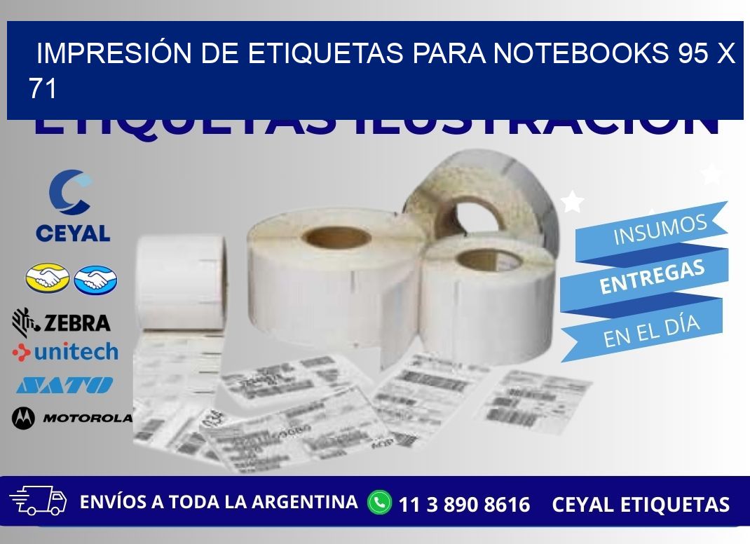 IMPRESIÓN DE ETIQUETAS PARA NOTEBOOKS 95 x 71