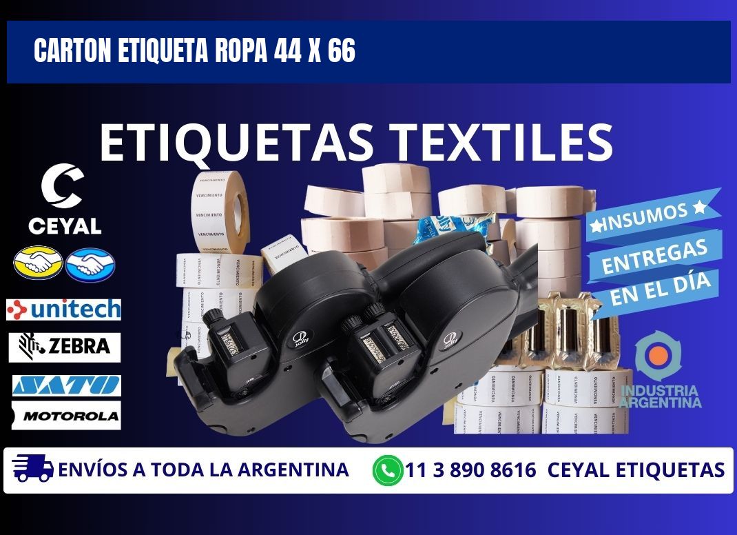 CARTON ETIQUETA ROPA 44 x 66