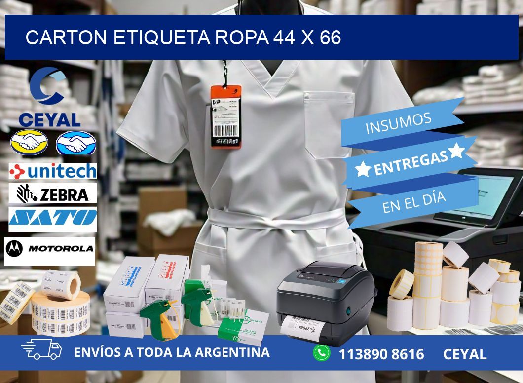 CARTON ETIQUETA ROPA 44 x 66