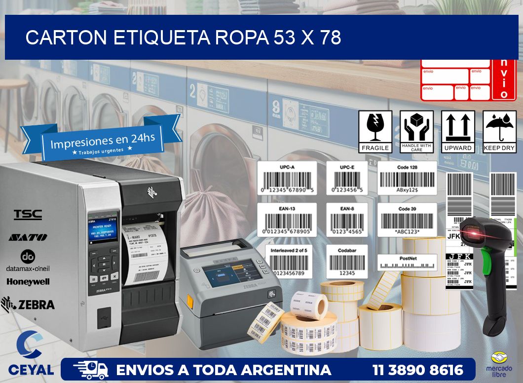 CARTON ETIQUETA ROPA 53 x 78