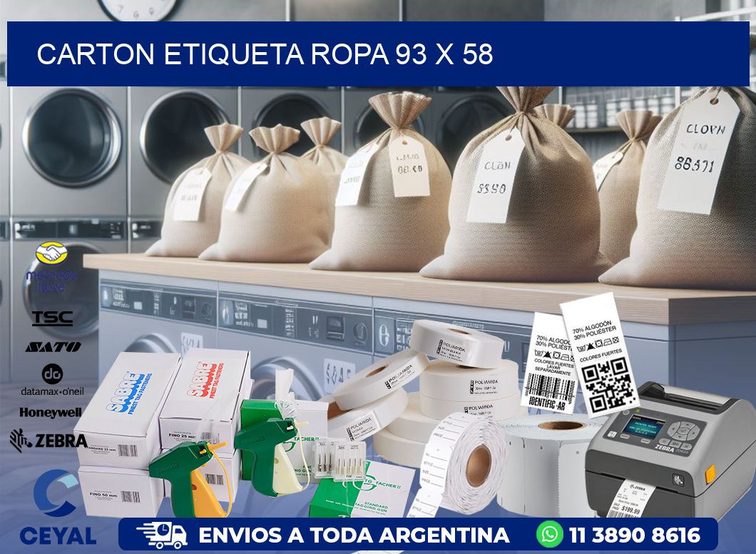 CARTON ETIQUETA ROPA 93 x 58