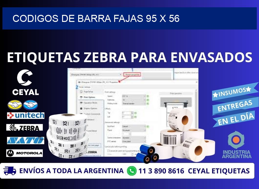 CODIGOS DE BARRA FAJAS 95 x 56