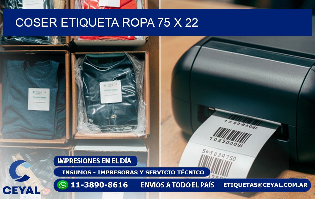 COSER ETIQUETA ROPA 75 x 22