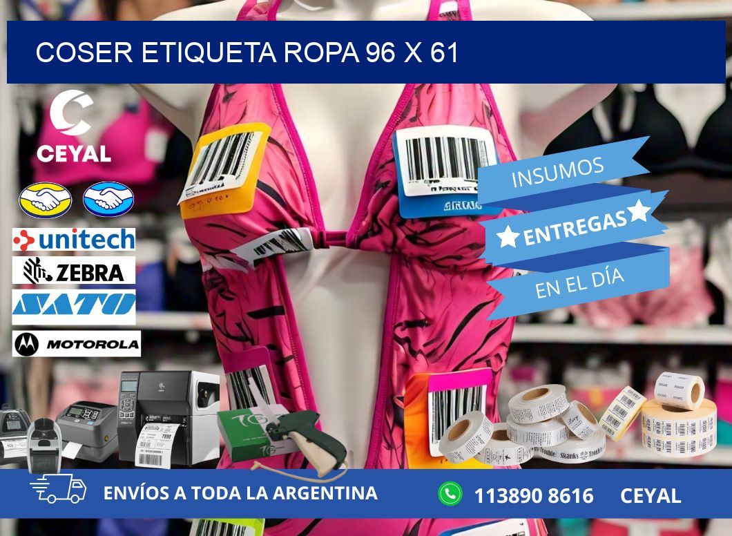 COSER ETIQUETA ROPA 96 x 61